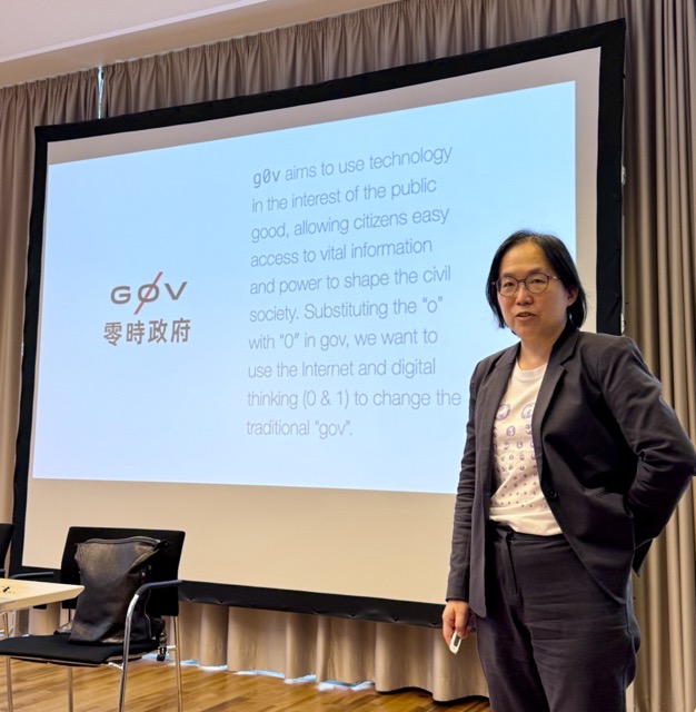 Isabel Hou beim g0v workshop in Berlin.
